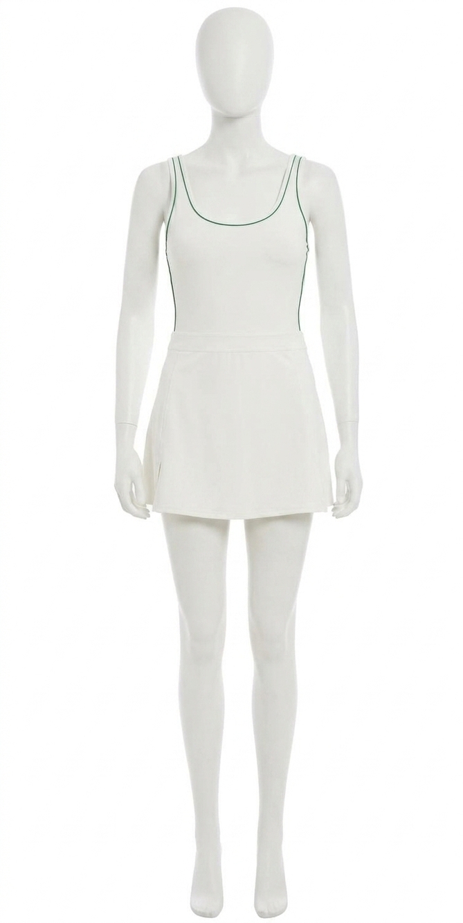 NEW SPLITS59 martina rigor color block dress in white